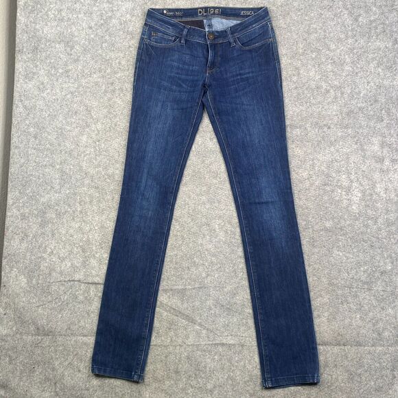 DL 1961 Jessica Skinny Jeans Size 26 4 Way Stretch 360 Comfort Dark Wash - Picture 1 of 13